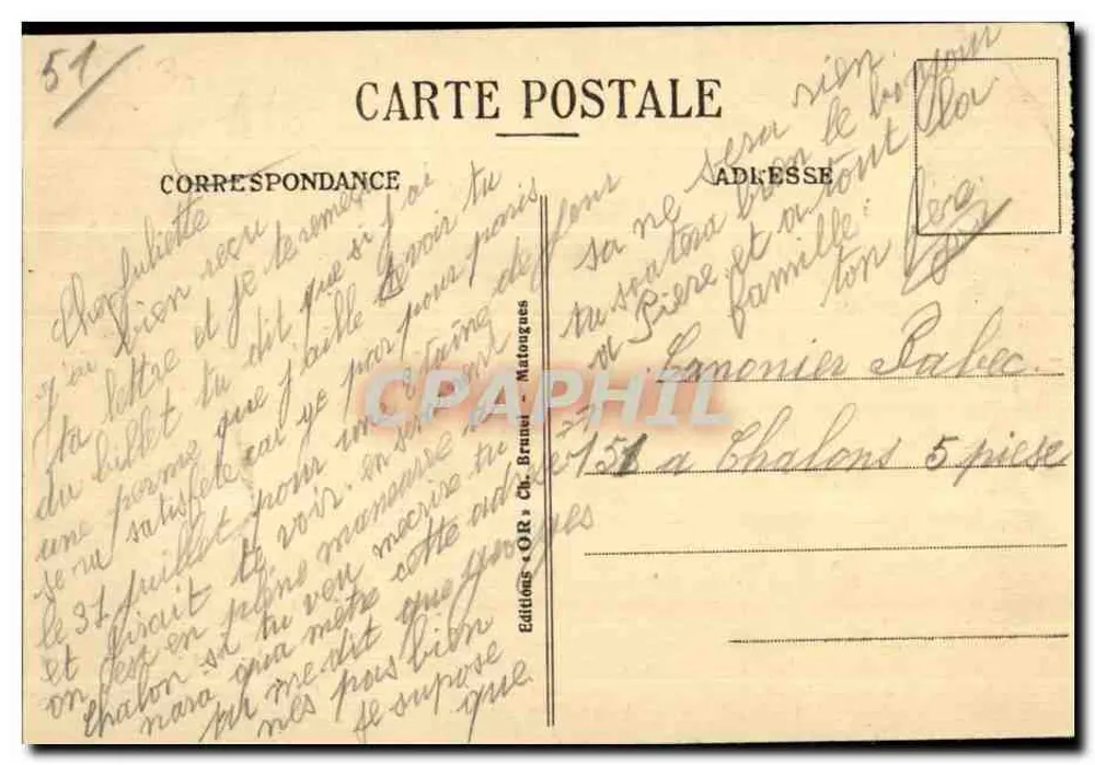 Die glorreichen Nekropolen - SOUAIN, nahe Suippes (30.000 Gräber) - Verlag Camiard - Rückseite