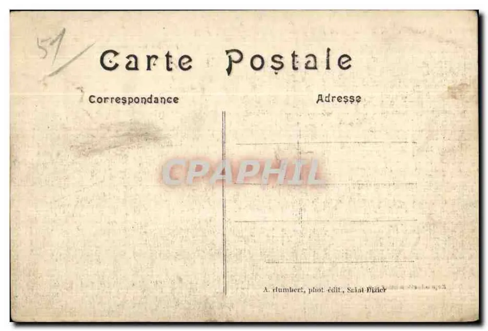 Mauurupt (Marne) — Haus bombardiert durch deutsche Granaten — A. rtumberl, phot. ed., Salat-Diâier - Rückseite
