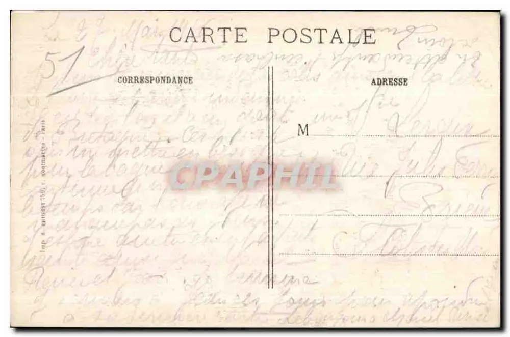 Prasnes (Marne) — Ruinen der Kirche nach dem Krieg 1914-15 — Visé Paris 348 - Rückseite