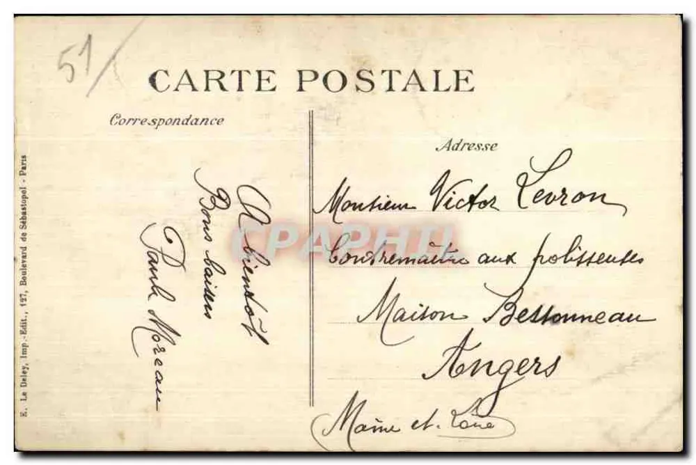 Dorf Anthelupt — 35. Serie — Verleger La Deley, Imp. Édit., 127, Boulourud de Sébastopol - Paris - Rückseite