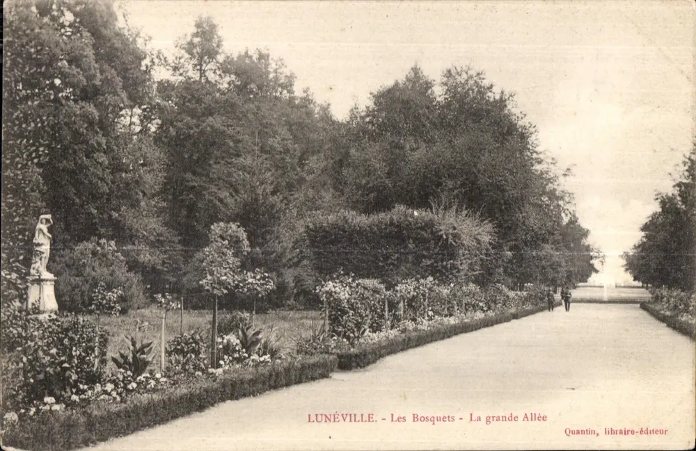 Lunéville - Les Bosquets - Die große Allee — Quantin, Buchhändler-Verleger - Vorderseite