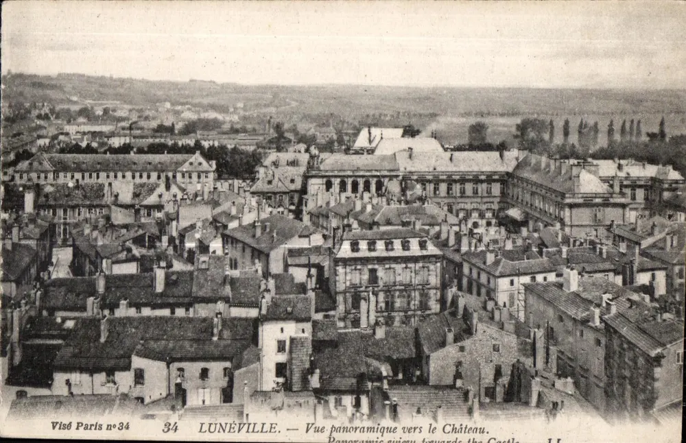 Lunéville — Panoramablick zum Schloss — Visé Paris n°34 - Vorderseite