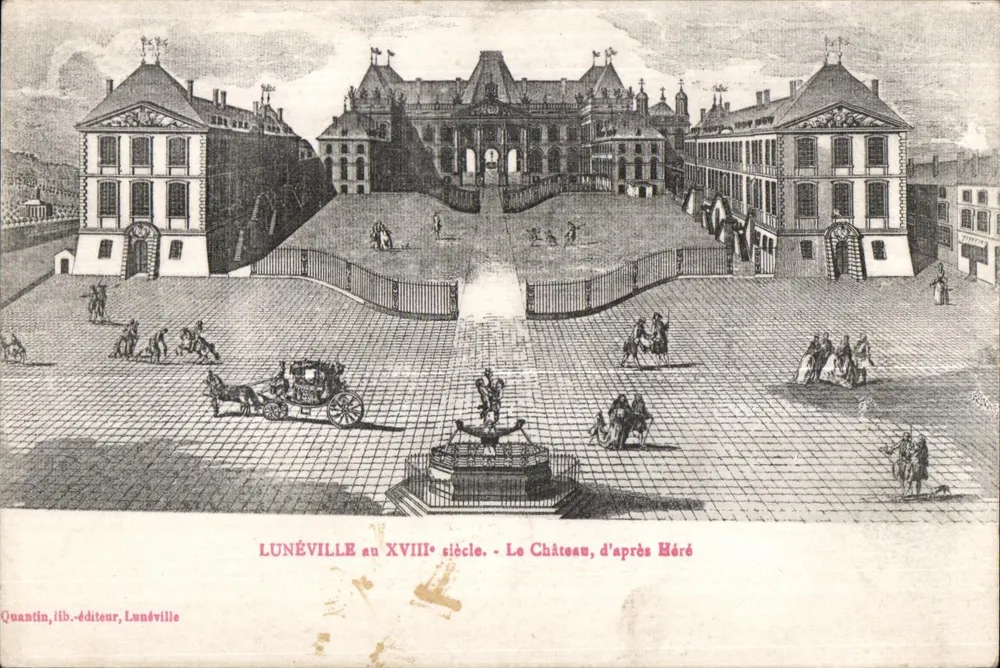 Lunéville im 18. Jahrhundert — Das Schloss, nach Héré — Quantin, Verlag, Lunéville - Vorderseite