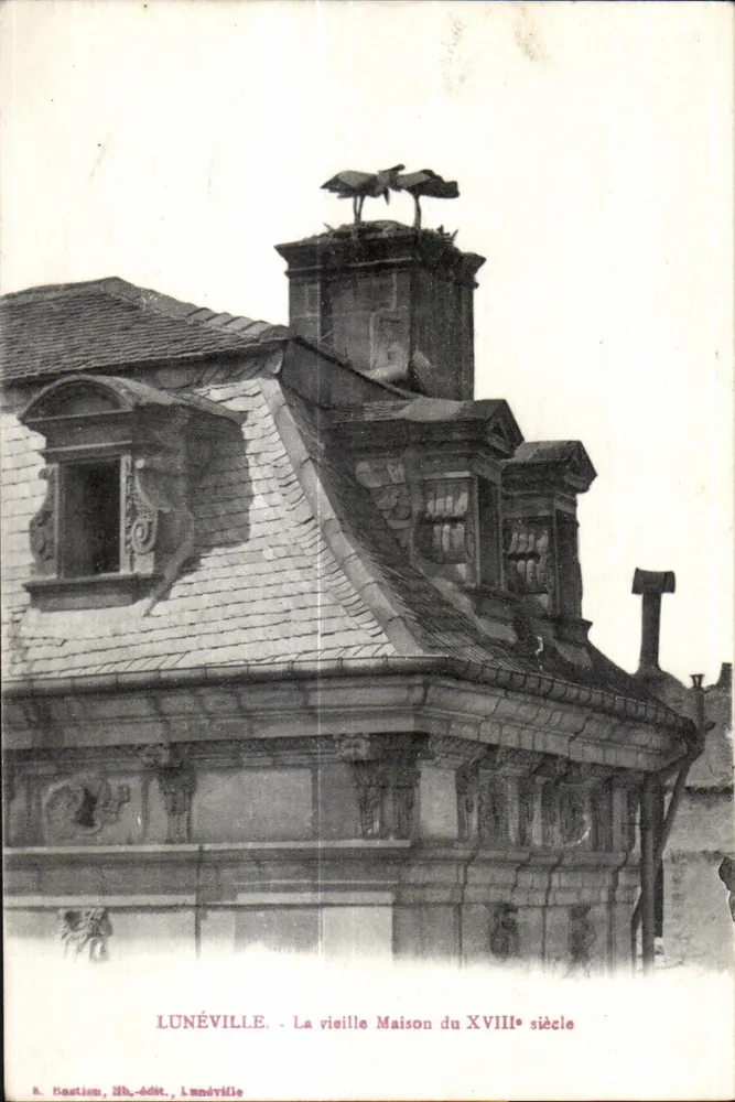 Lunéville - Das alte Haus des 18. Jahrhunderts — S. Bastien, lith. - Lunéville - Vorderseite