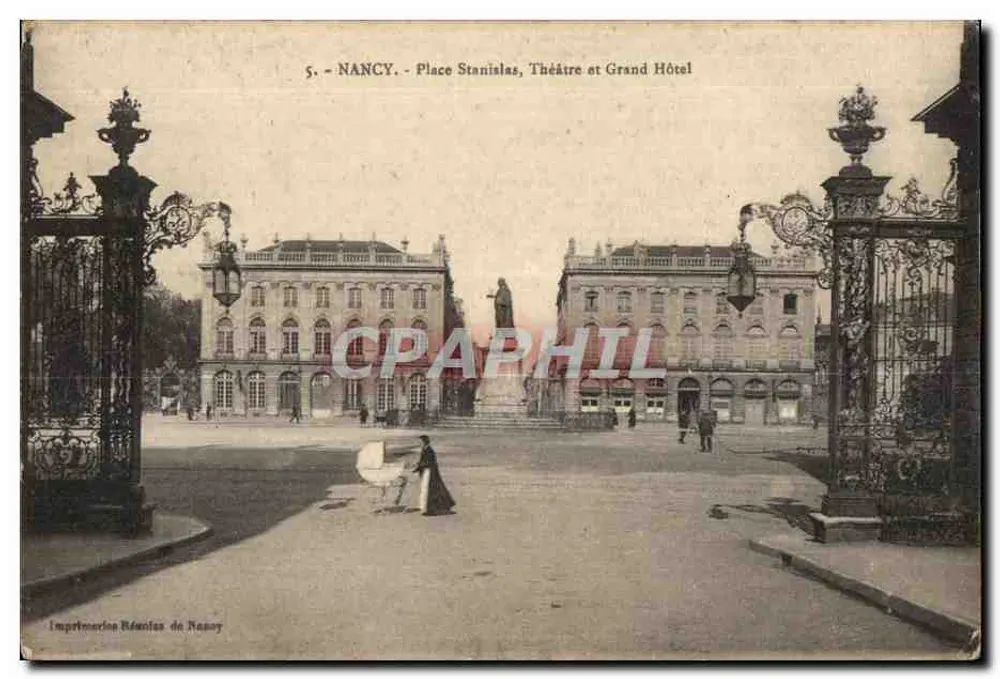 Nancy - Place Stanislas, Theater und Grand Hotel — Imp. Réunies de Nanay, n°5 - Vorderseite
