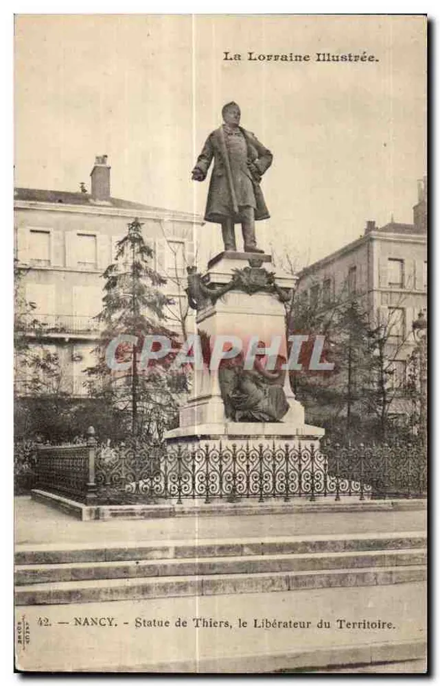 NANCY — Statue von Thiers, der Befreier des Territoriums — La Lorraine Illustrée, n°42 - Vorderseite