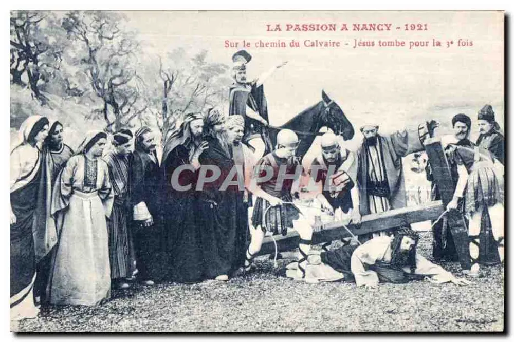 Die Leidensgeschichte in Nancy — 1921 — Jesus fällt zum dritten Mal - Vorderseite