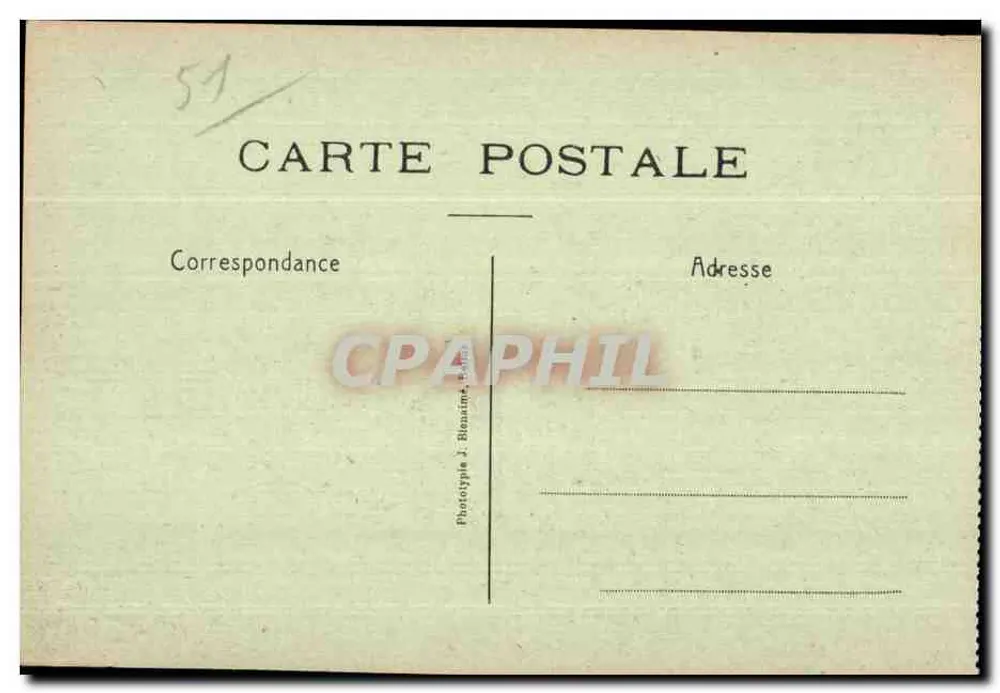 Reims em ruínas — Boulevard St-Marceaux — L. Michaud, editor Reims - Verso