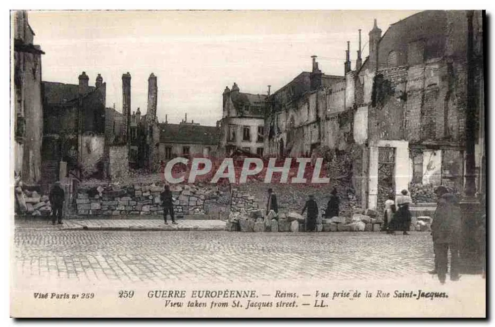 Reims — Ansicht vom Rue Saint-Jacques — Visé Paris n° 259 - Vorderseite
