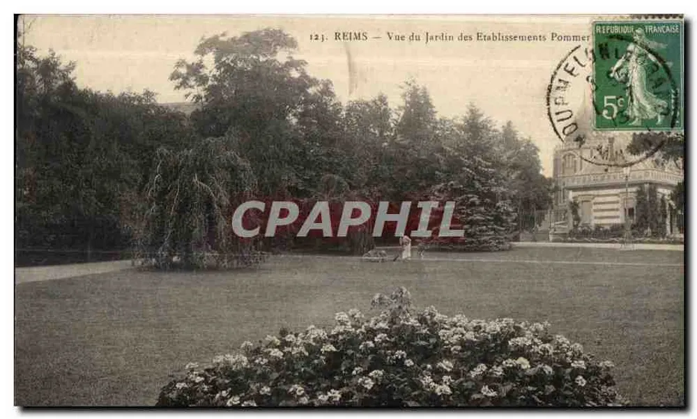 Reims — Ansicht des Gartens der Pommer-Establishments — Nr. 123 - Vorderseite