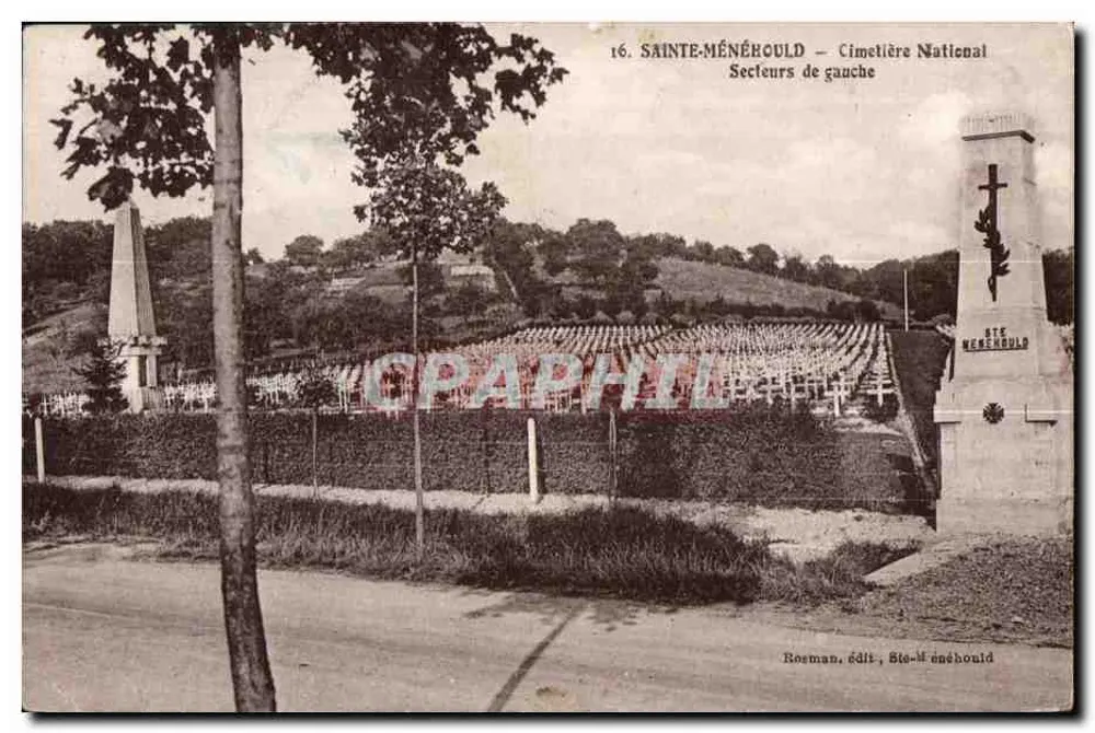 Sainte-Ménéroul — Nationaler Friedhof — Linke Abschnitte - Vorderseite