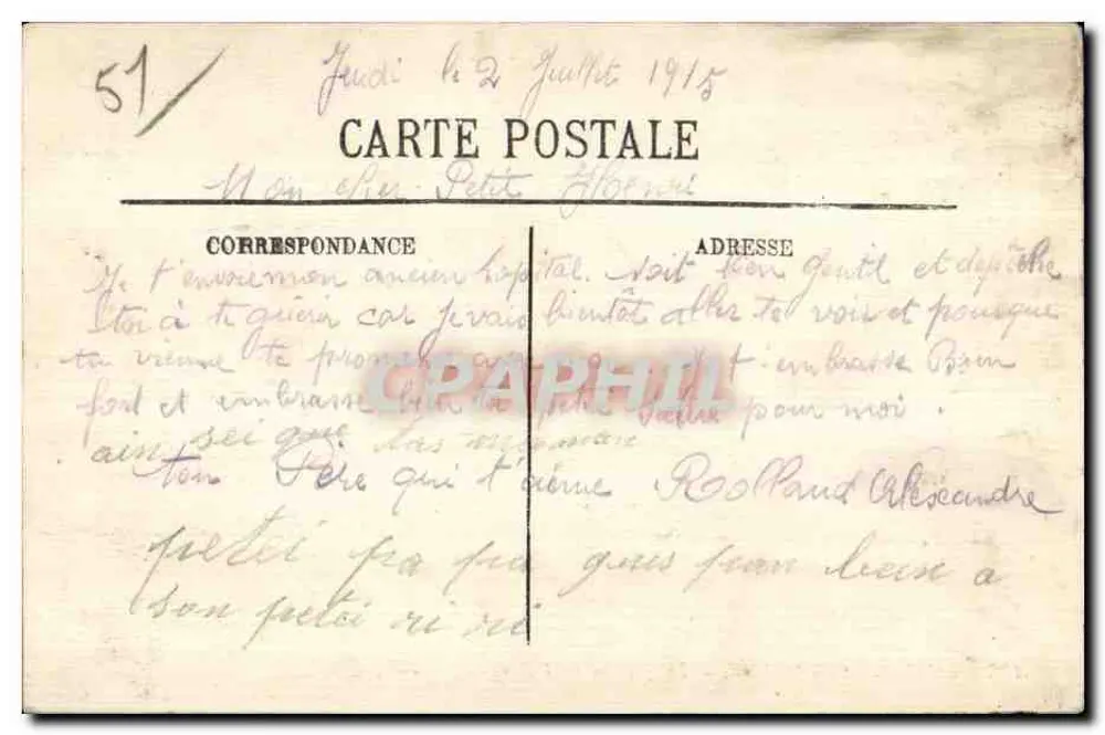 Chalons-sur-Marne — Der Corbineau-Quartier — 5. Leichtinfanterie — LL. - Rückseite