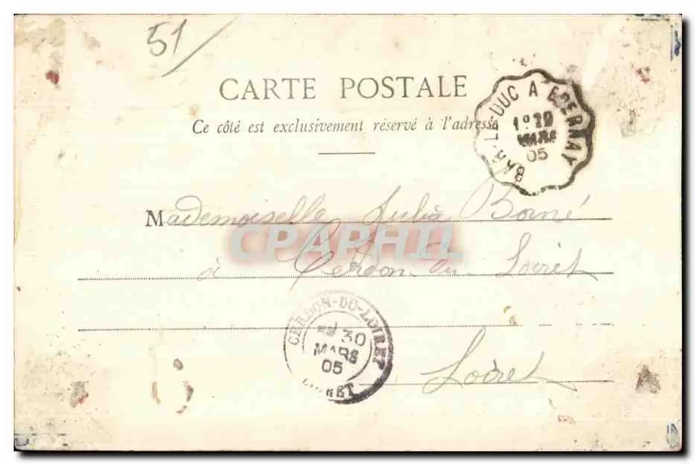 Canal de Mau (aufgenommen vom Pont Croix des Teinturiers) — Châlons-sur-Marne — G. Durand, Foto-Verlag, Châlons - Rückseite