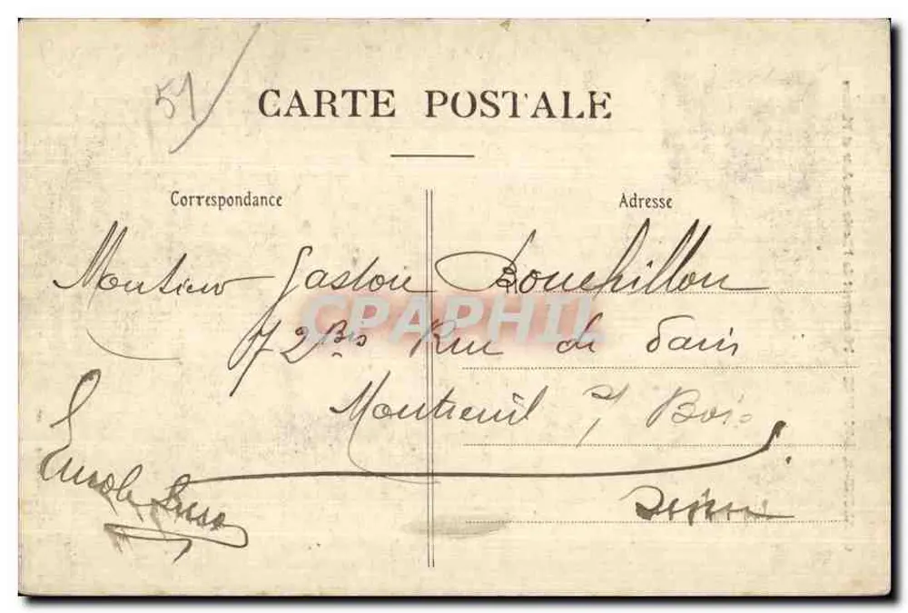 Chalons-sur-Marne — Denkmal der Schule für Handwerkskunst — L. Coëx, Verlag, Châlons-s-Maine - Rückseite