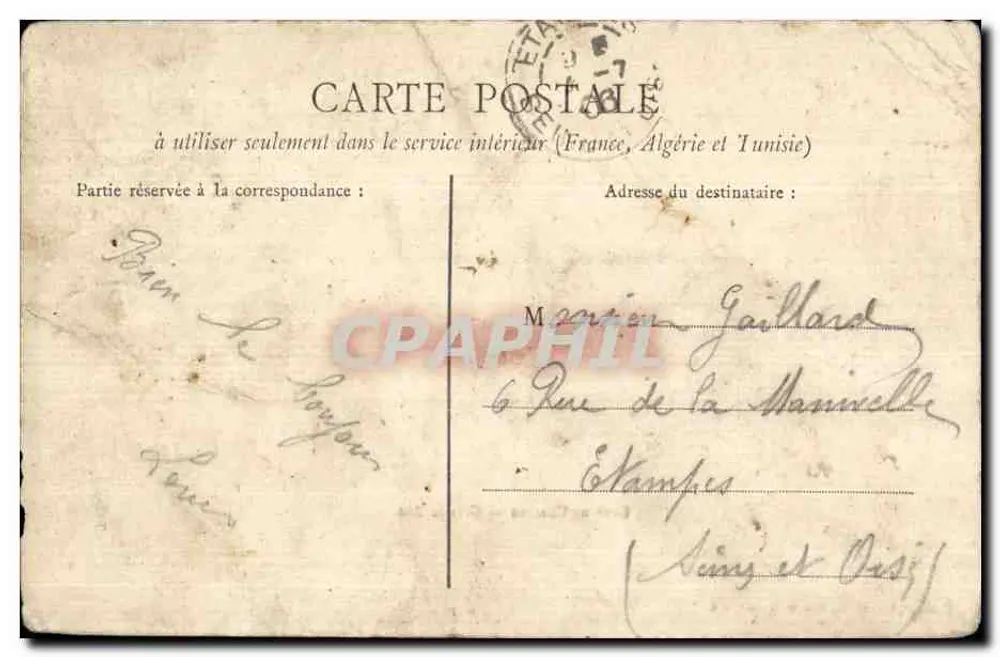 Camp de Chalons — Grande Rue — Photographie Gailien, Mourmelou-le-Grand - Rückseite