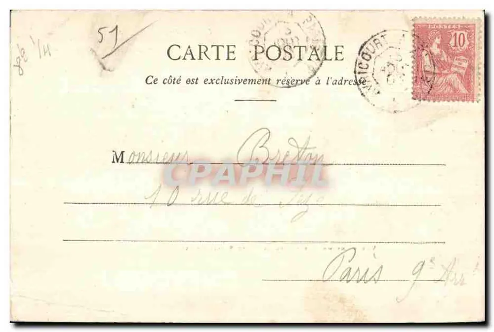 Châlons-sur-Marne — Gesamtansicht (Einnahme der Porte Sainte-Croix) — Édit. G. Durand, phot. Châlons - Rückseite