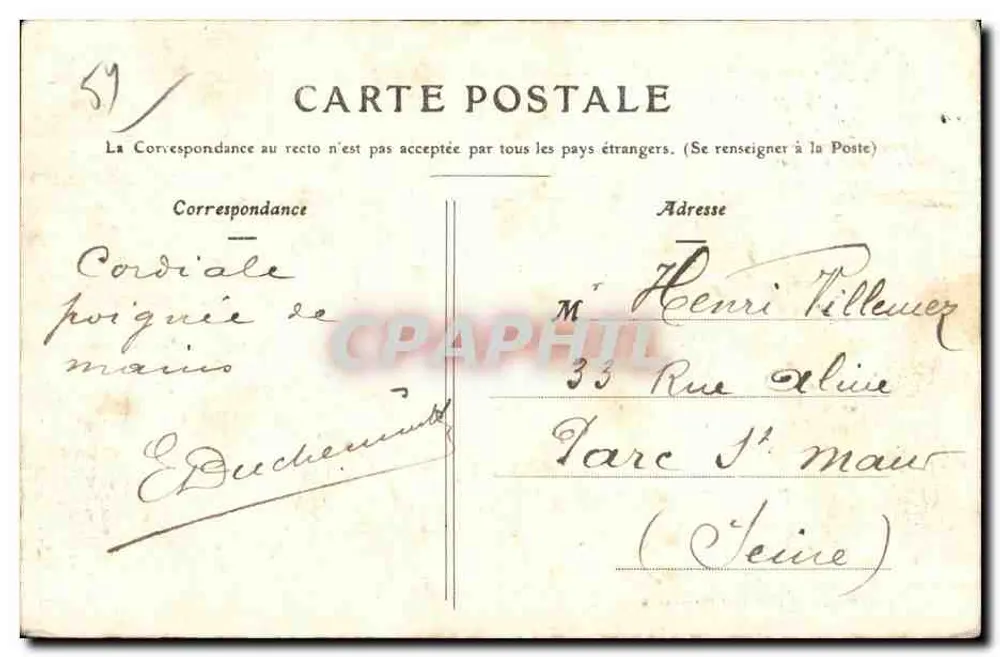 Châlons-sur-Marne — Palácio de Justiça — Presson, editora Châlons-sur-Marne - Verso