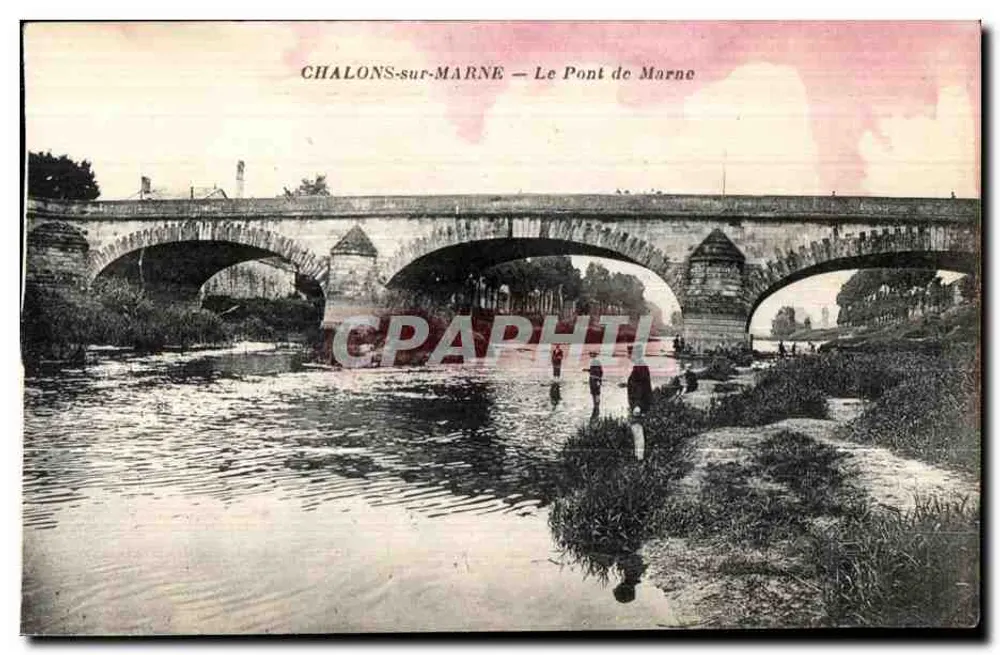 Chalons-sur-Marne — Le Pont de Marne — éditeur imprimeur non visible - Frente
