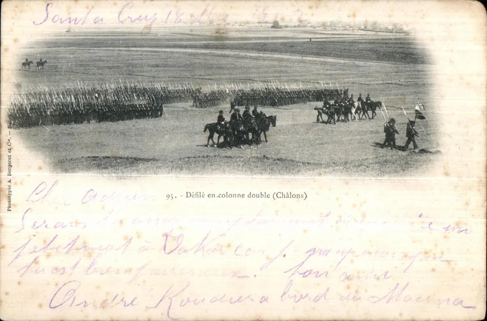 Doppelreihen-Marsch (Châlons) — Phototypie A. Bourgnet et Cie — n°95 - Vorderseite
