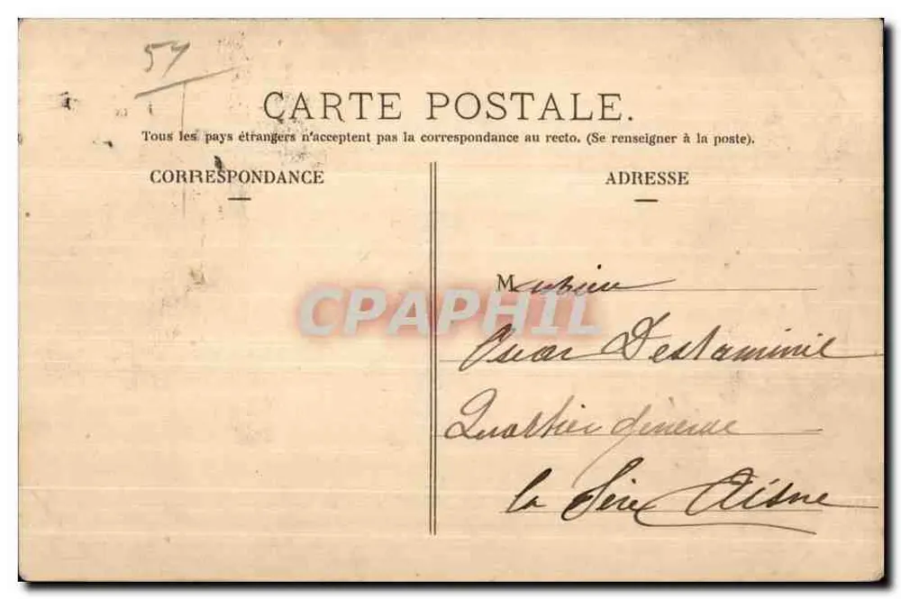 Camp de Chalons — Quartier des 6. Escadrons du Train — Militärbuchhandlung Guérin, Mourmelon - Rückseite