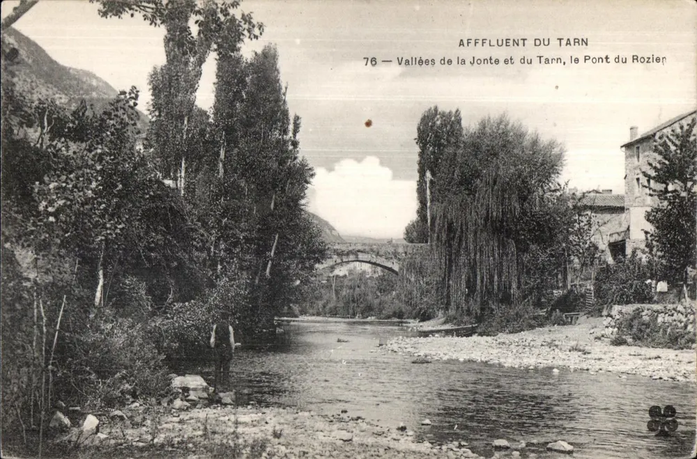 Täler der Jonte und Tarn, die Brücke von Rozien — Nebenfluss des Tarn — Serie 76 - Vorderseite