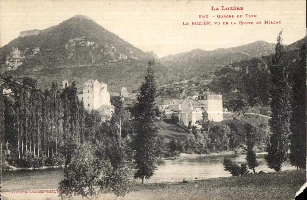 Le Rozier, von der Straße nach Millau gesehen — Tarnschlucht — Phototypie Lassuche, Toulouse - Vorderseite