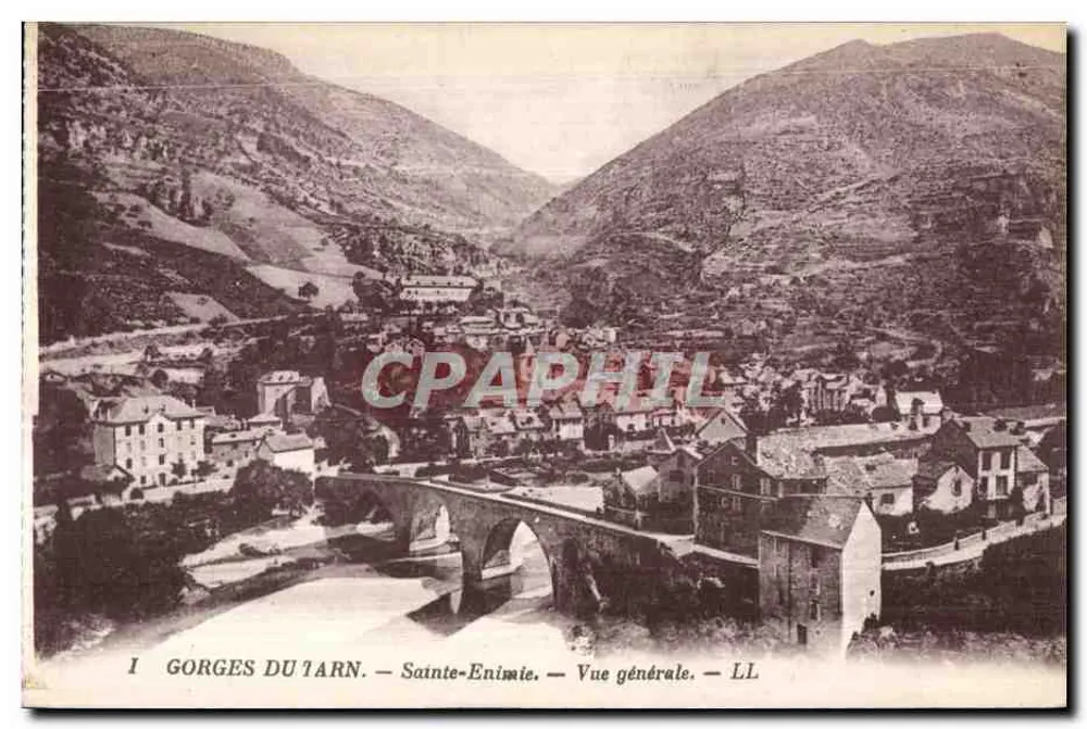 Gorges do Tarn — Sainte-Enimie — Vista geral — LL - Frente