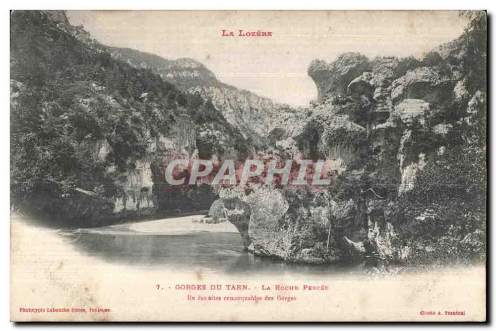 Gorges du Tarn - La Roche Percée — Phototypie Labouche frères, Toulouse - Vorderseite