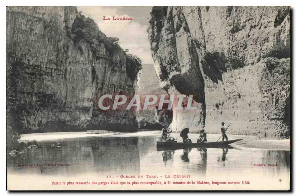 Gorges du Tarn - Le Détroit — La Lozère, Verlag A. Groux, Nr. 14 - Vorderseite