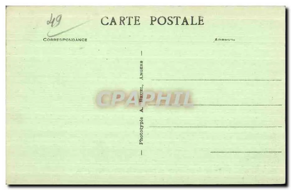 Angers - Jardin des Plantes - rustikale Brücke — A. B. - Rückseite