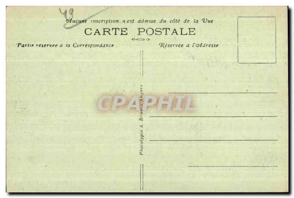 Angers — Place Lorraine und Garten du Mail — A. B. - Rückseite