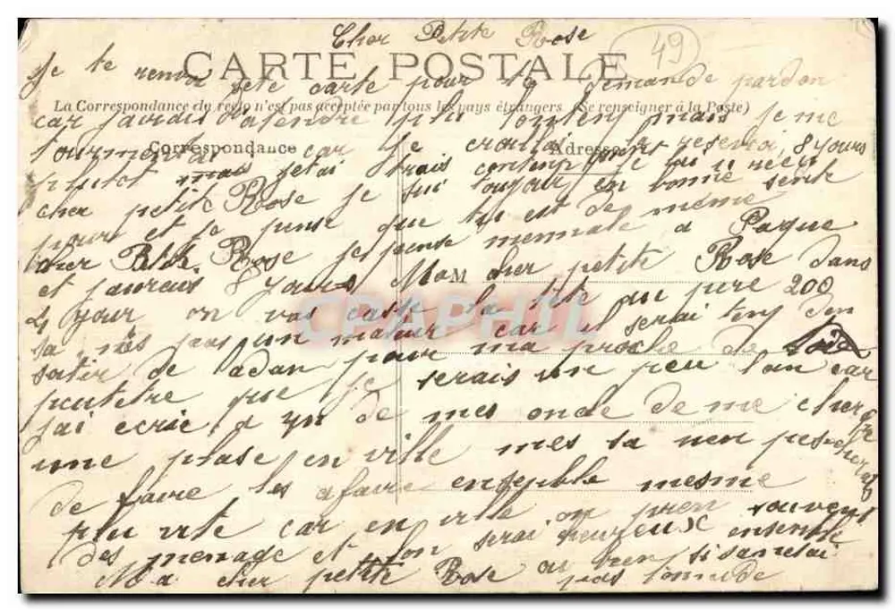 Angers — O Hotel Pineé - Verso