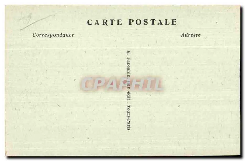 Angers (M.-et-L.) — O Hotel das Correios - General Post Office — A. P. - Verso