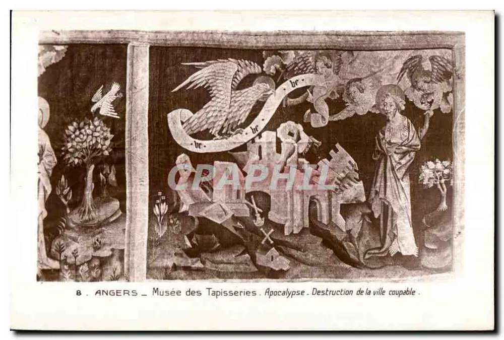 Angers — Museum der Teppiche. Apokalypse. Zerstörung der schuldigen Stadt. - Vorderseite
