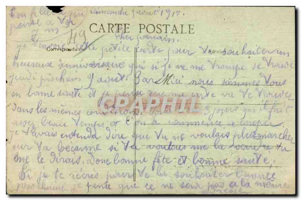 Arrivée à Angers — scène de gare avec train à vapeur — L. V., phot. n° 406 - Achterkant