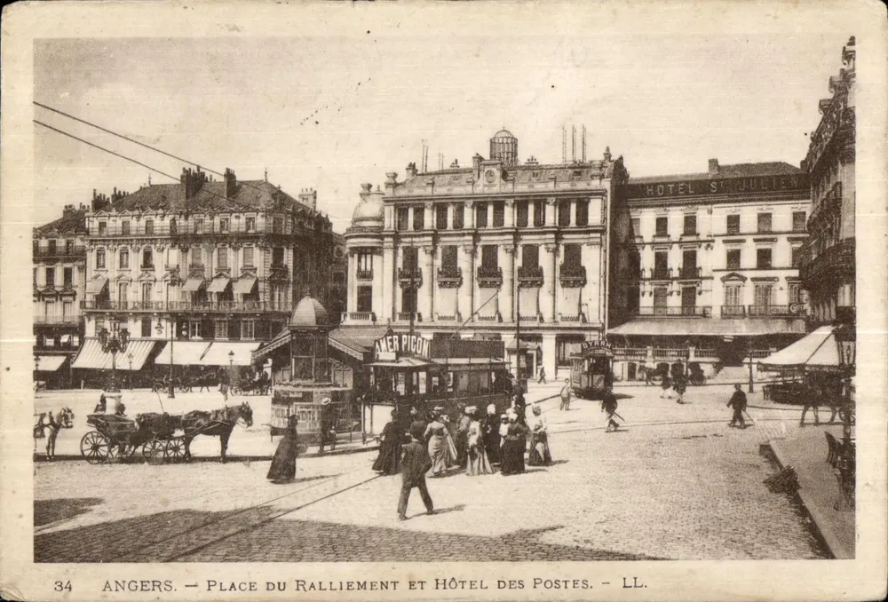Angers — Place du Ralliement und Hotel des Postes — LL. n°34 - Vorderseite