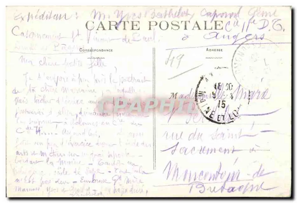 Madame Garnette te Angers — Coiffe Pont-de-Céaise, n°67 - Achterkant