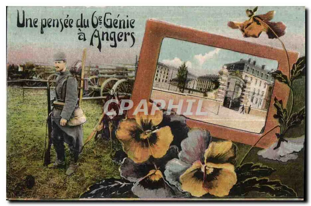 Ein Gedanke vom 6. Génie in Angers — Verleger nicht sichtbar, Seriennummer nicht lesbar - Vorderseite