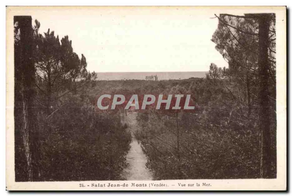 Saint Jean-de Monts (Vendée) — Aussicht aufs Meer — Phototypie J.-Chly-Poupin, Mortagne - Vorderseite