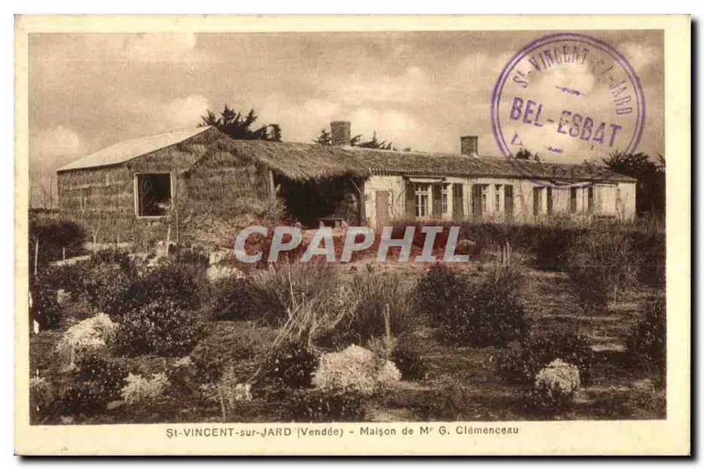 St-Vincent-sur-Jard (Vendée) — Haus von Herrn G. Clémenceau — Sibard Photo - Vorderseite