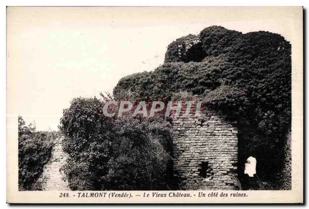 Talmont (Vendée) — Ansicht des alten Schlosses — Eine Seite der Ruinen — Ausgabe R. Pétis - La Roche-sur-Yon - Vorderseite