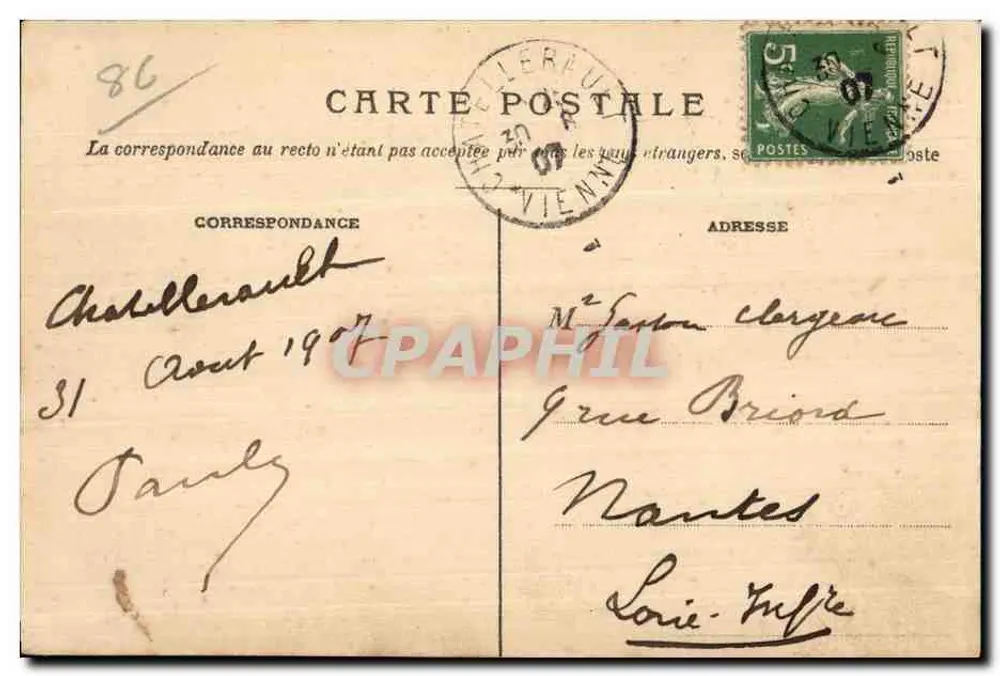 Châtellerault (Vienne) — Türme des Pont Henri IV — 17. Jahrhundert. - Rückseite