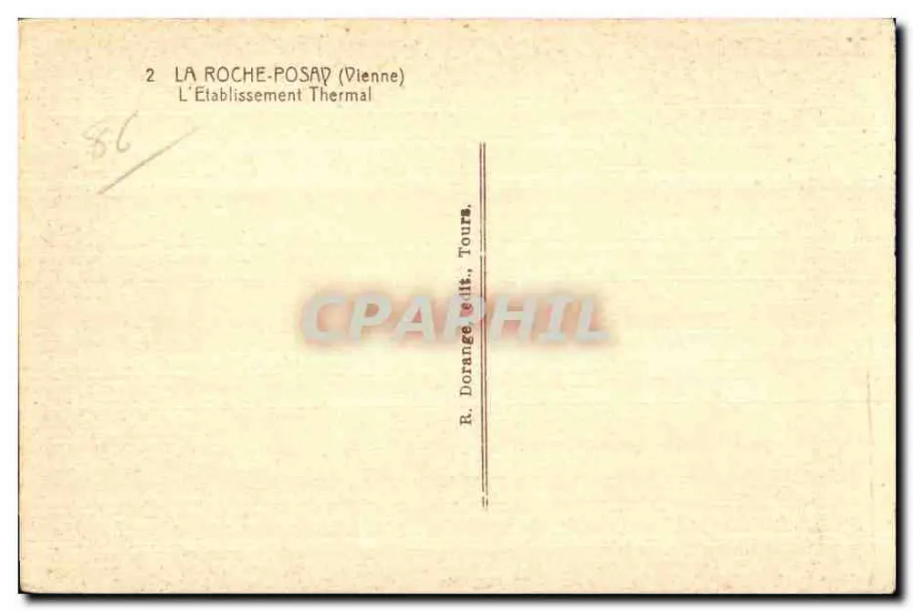 La Roche-Posay (Vienne) — Das Thermalbad — R. Dorange, Verlag, Tours - Rückseite
