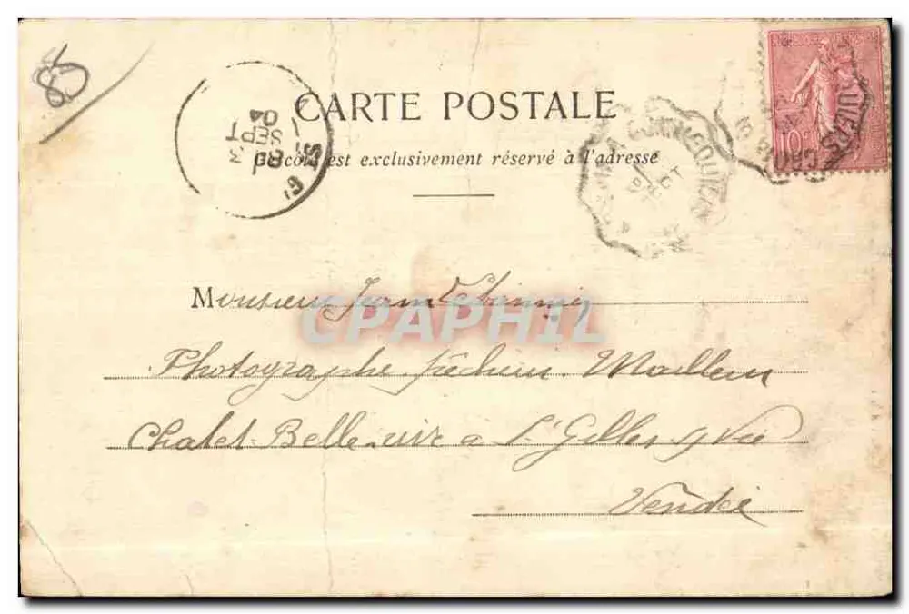 Saint-André-Goule d'Oie — Schloss Linière — Sammlung A. Robin, Fontenay-le-Comte - Rückseite