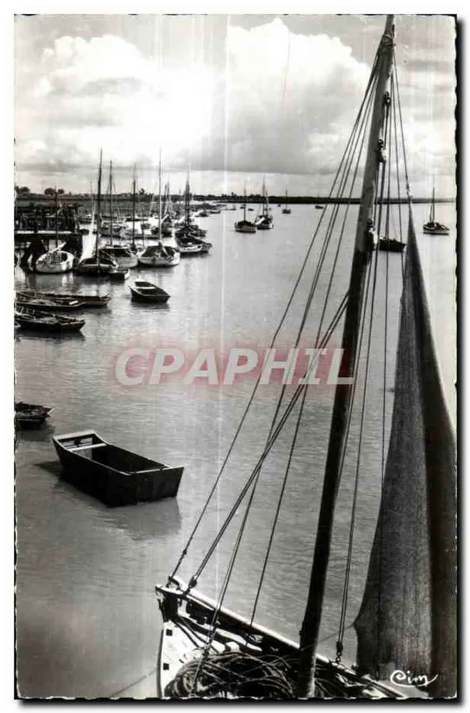 Porto de Aiguillon-sur-Mer — vista do porto com barcos a vela — Combier Imp. (S. A.) - Frente