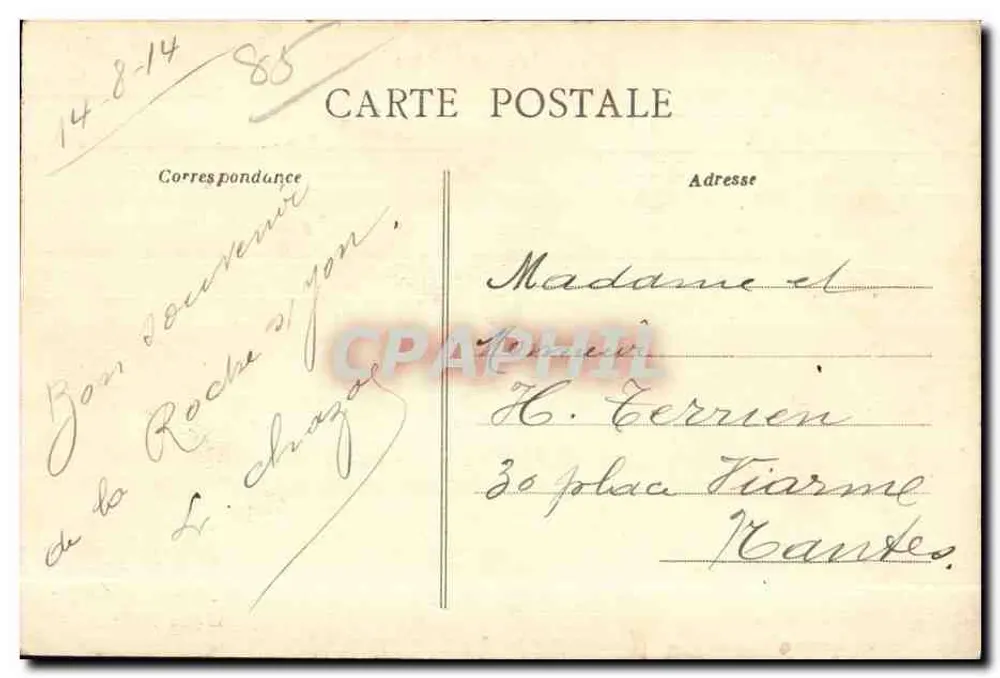 La Roche-sur-Yon - Allgemeiner Blick von Nordosten — Collection Hamonnet - Rückseite