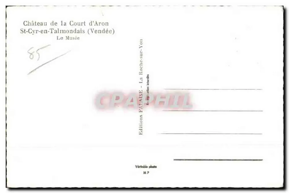 Schloss la Court d'Aron — Das Museum — Editions FALAISE - Rückseite