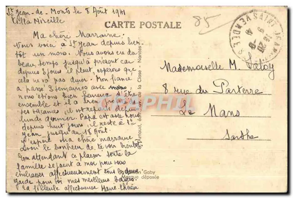 Folklore der Vendée — Tänzer des Marais Vendéen — Maraîchine-Tanz - Rückseite