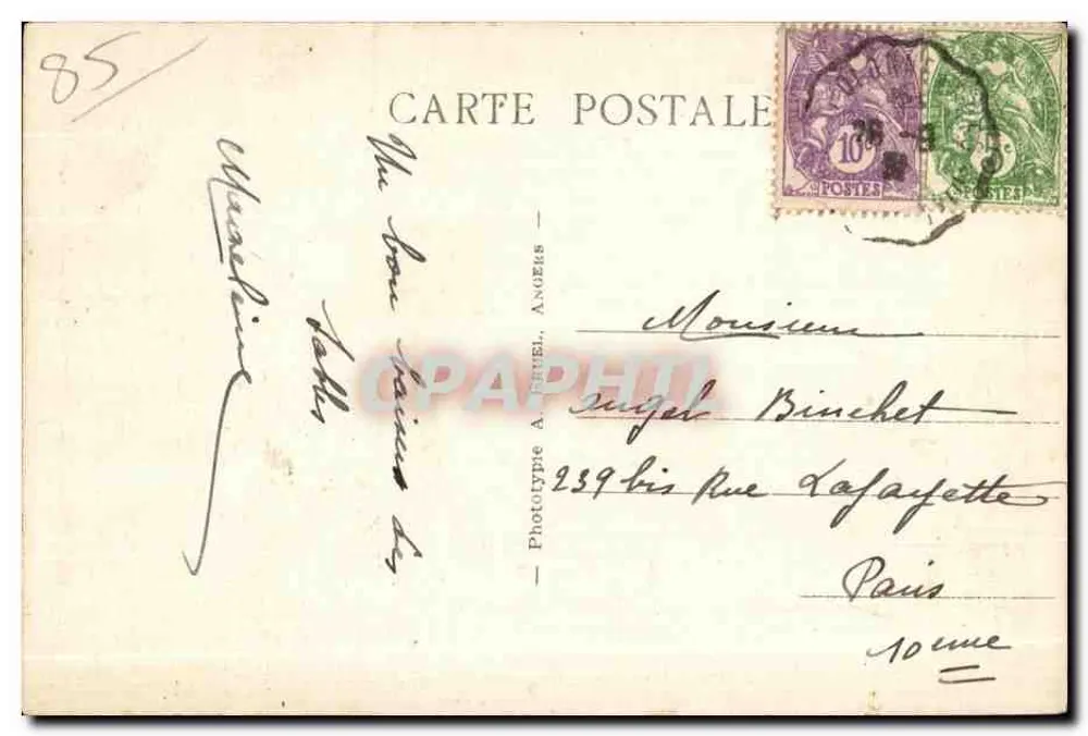 Les Sables-d'Olonne — La Jolie Sablaise — AB. N° 104 - Verso