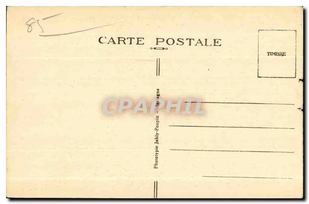 Der Thron des Seligen von Montfort — Vendée — Phototypie Jehly-Poupin, N°372 - Rückseite
